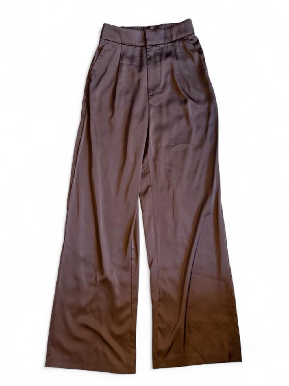 Abercrombie & Fitch Chocolate Brown Wide-Leg High-Rise Trousers